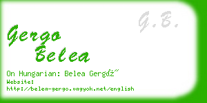 gergo belea business card